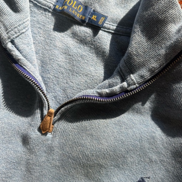 Polo Ralph Lauren Light Blue Quarter-Zip Pullover - Picture 2 of 2